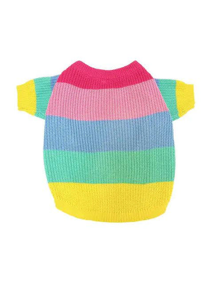 Puppy Knitted Rainbow Sweater - YIA Collective