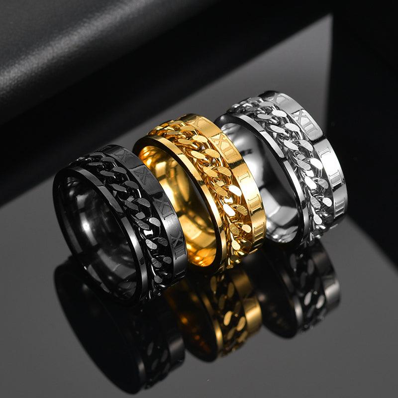 Roman Numbers Spinner Rings - YIA Collective