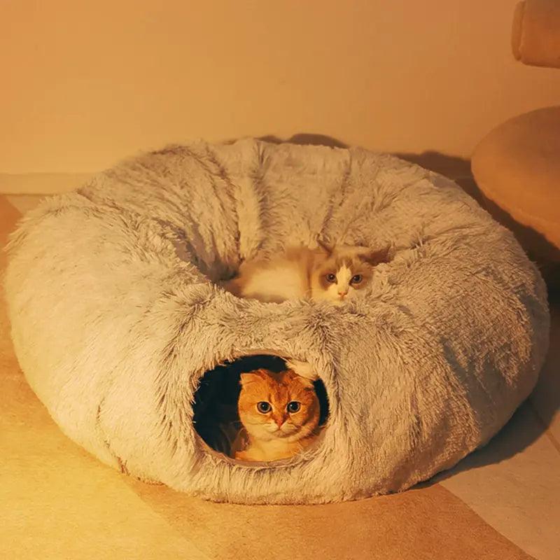 2 In 1 Round Tunnel Cat Beds - YIA Collective