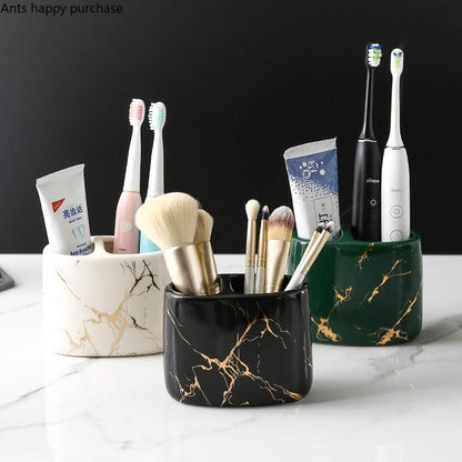 Toothpaste Toothbrush Ceramic Holder - YIA Collective