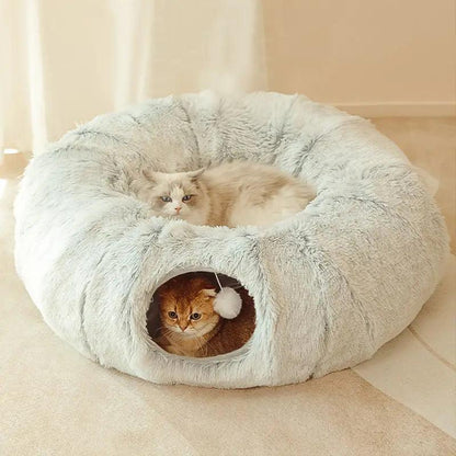 2 In 1 Round Tunnel Cat Beds - YIA Collective