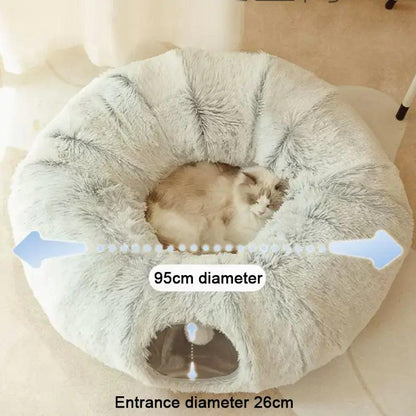 2 In 1 Round Tunnel Cat Beds - YIA Collective